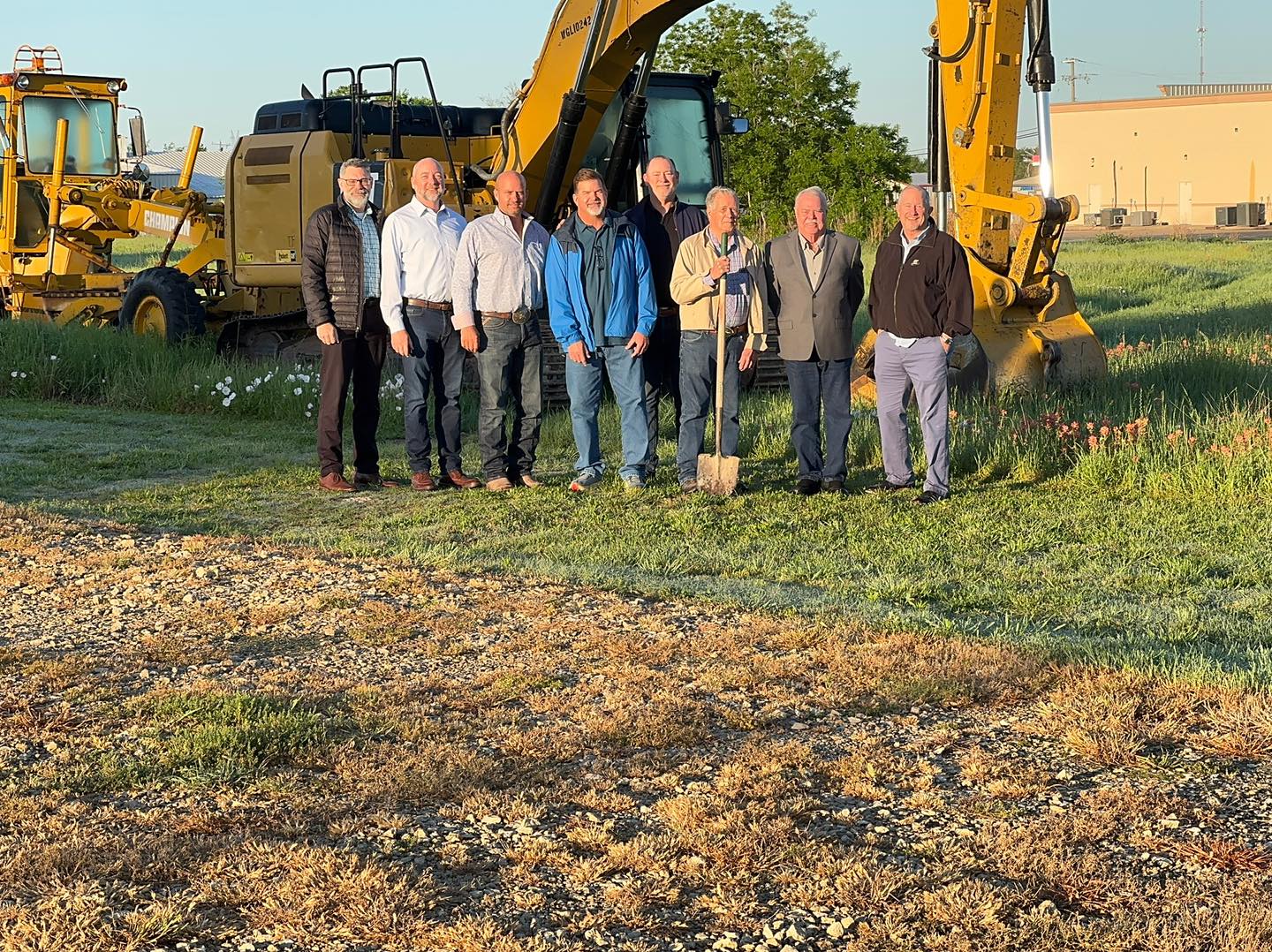 Church leadership at the groundbreaking ceremony