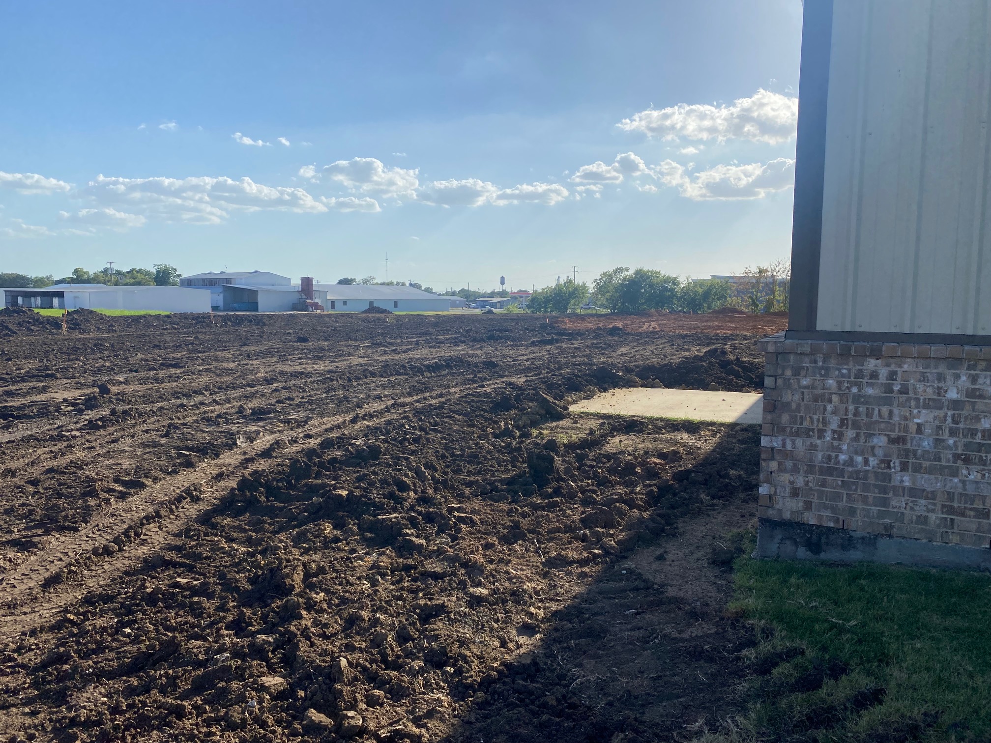 Site work and dirt moving for the new church building