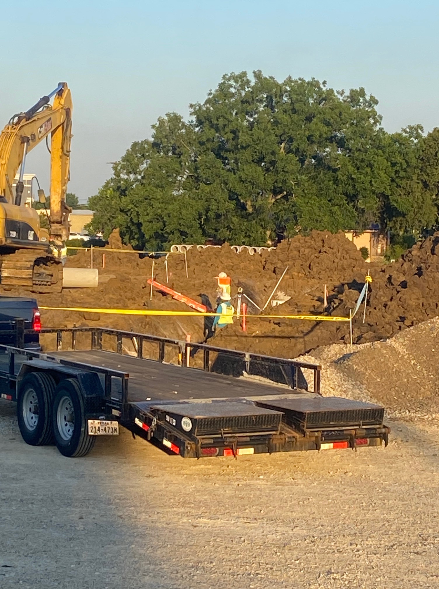 Heavy equipment on the construction site