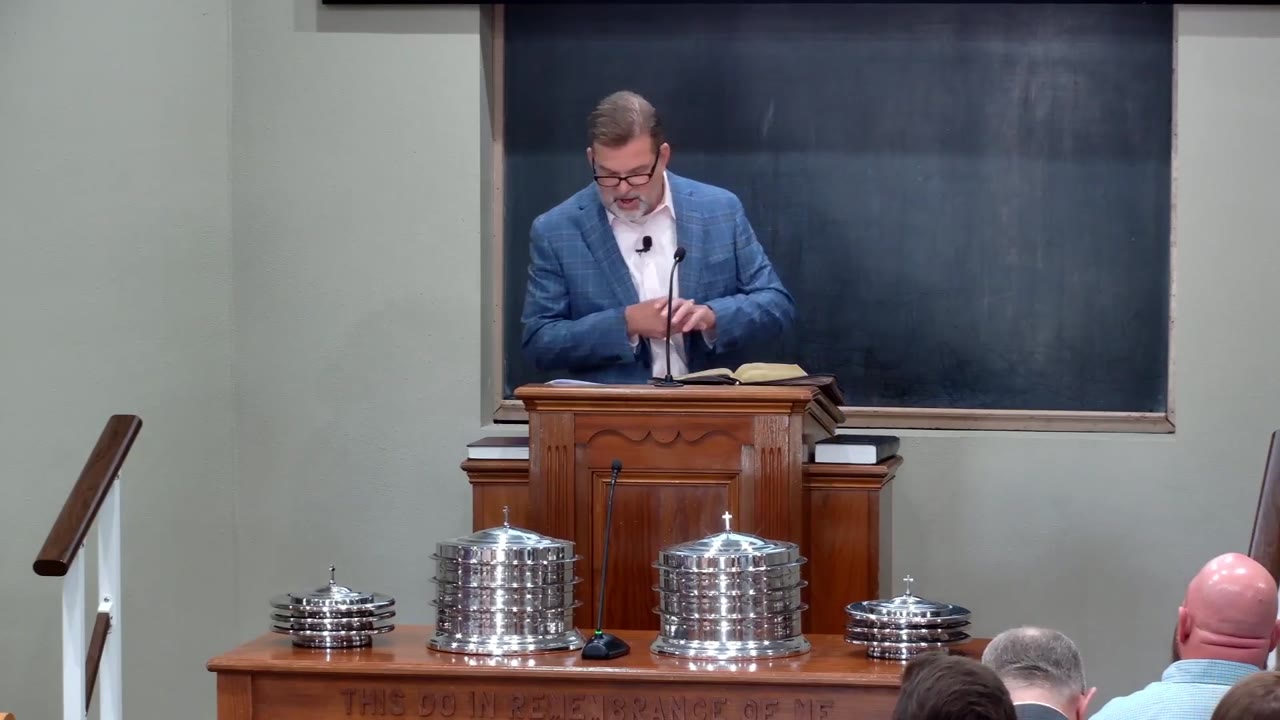 Tom preaching the Resurrection Easter sermon at Valley Church of Christ