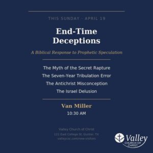 Van Miller speaking at Valley Church of Christ about end times beliefs