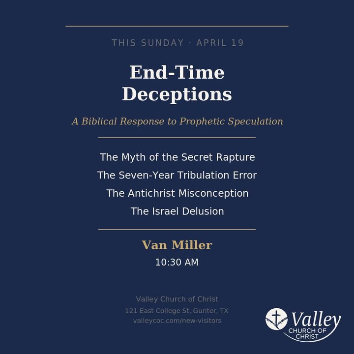 Van Miller speaking at Valley Church of Christ about end times beliefs