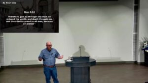 Preaching a lesson on repentance during the gospel meeting at Valley Church of Christ in Gunter, Texas