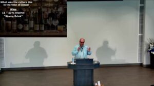 Preaching at Valley Church of Christ on wine and strong drink in the New Testament